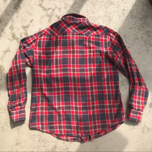 Wrangler Cotton Plaid Flannel Western Shirt - Picture 8 of 8